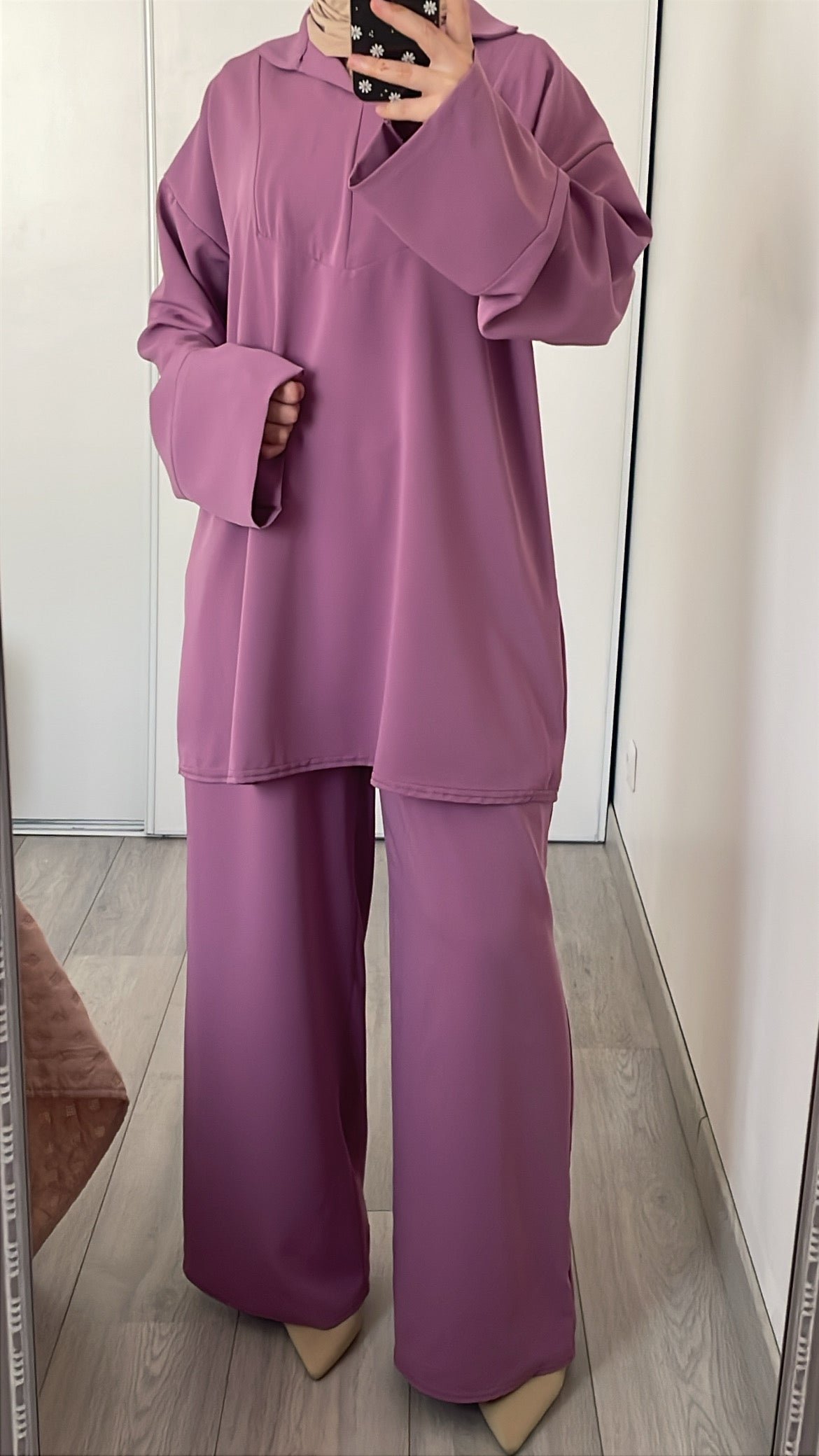 Ensemble chemise - Mauve