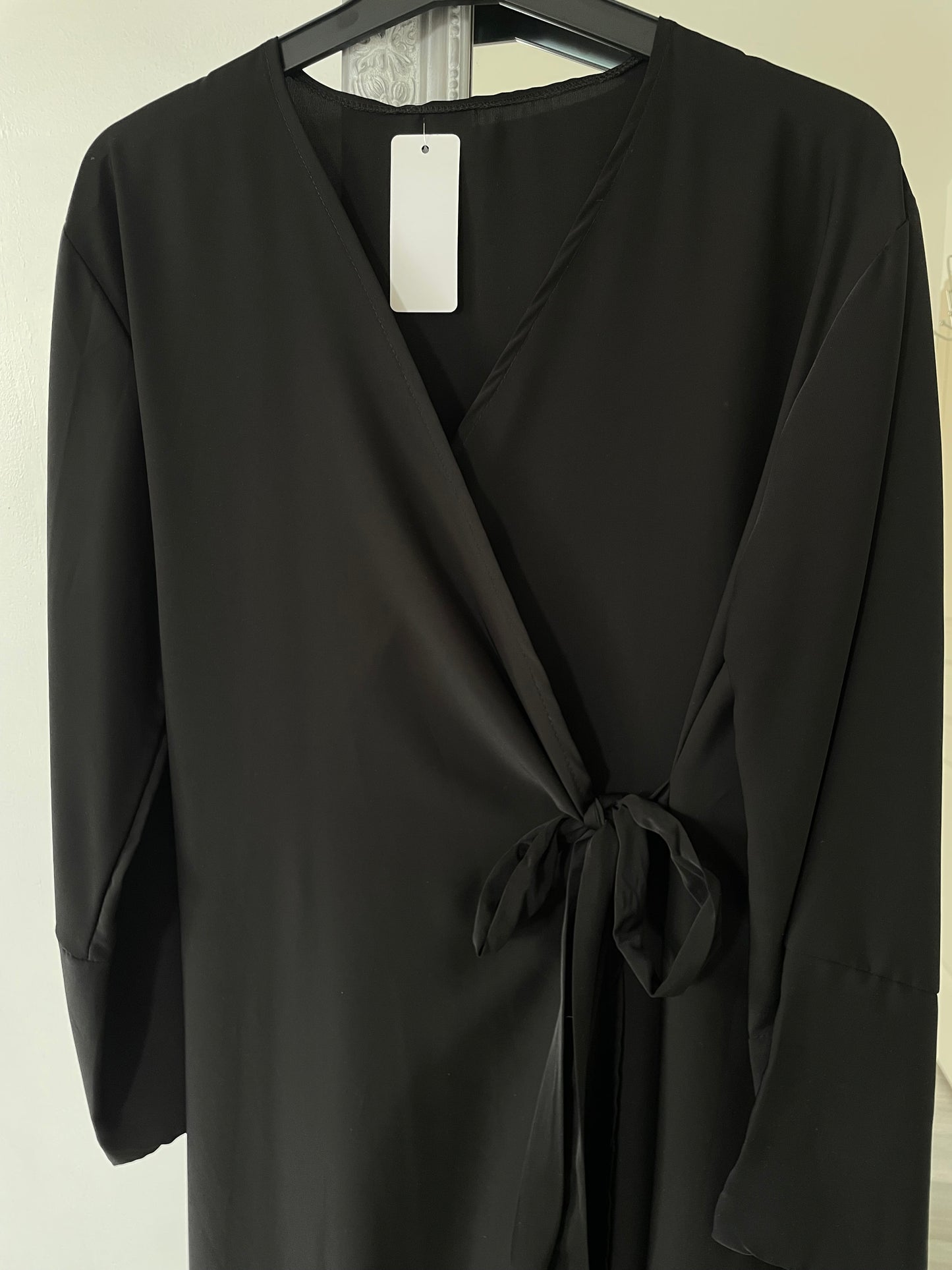 Abaya cache coeur - Noir