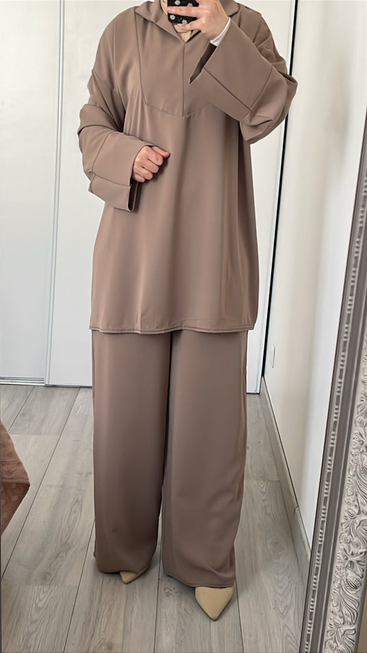 Ensemble chemise - Taupe