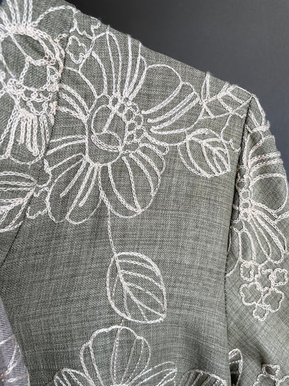 Robe brodée - Verte