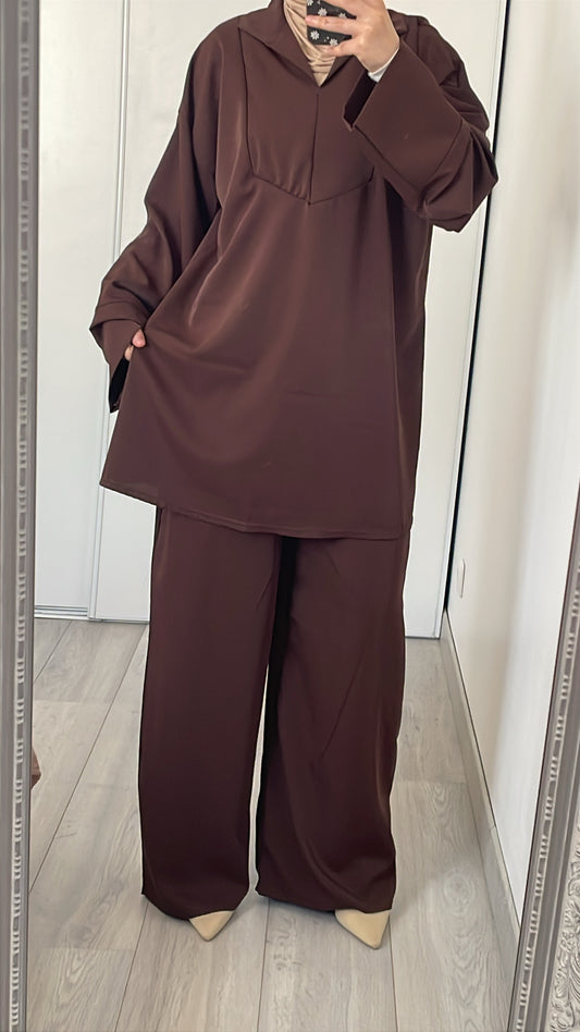 Ensemble chemise - Marron