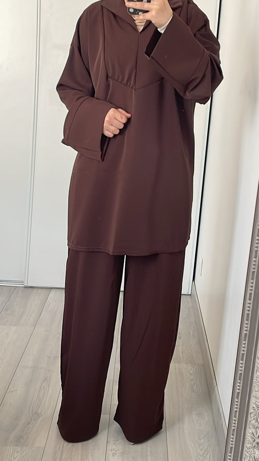 Ensemble chemise - Marron