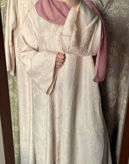 Robe brodée - Beige