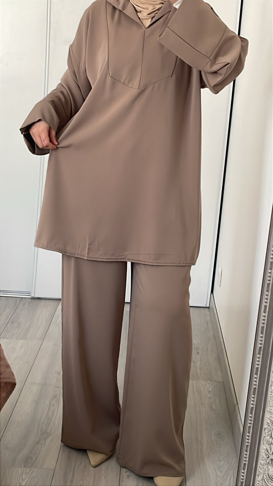 Ensemble chemise - Taupe