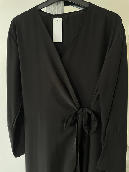 Abaya cache coeur - Noir